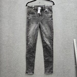 American Eagle Women Jeans 6 Black‎ High Rise Jegging Indie Sleaze 27" NWT